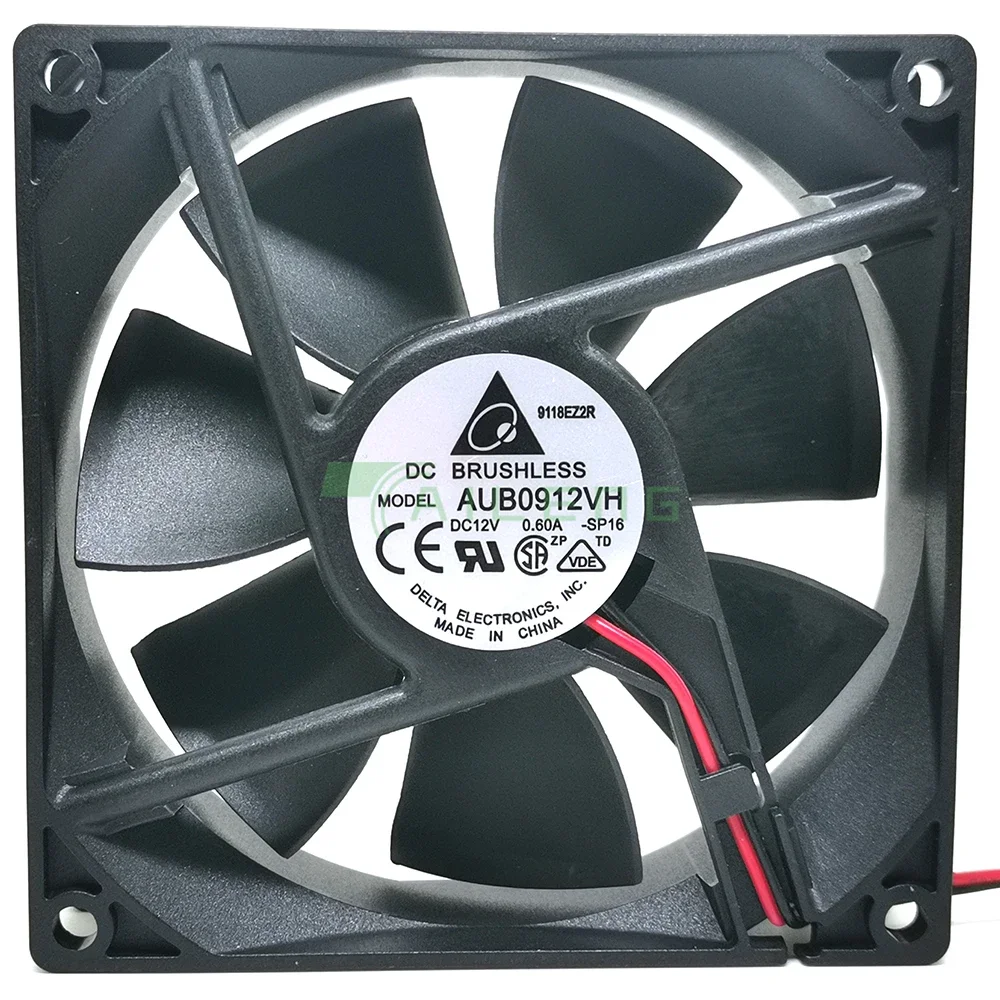 AUB0912VH 9 سنتيمتر 9.2 سنتيمتر 92 مللي متر مروحة التبريد 92x92x25 مللي متر DC12V 0.60A 2 خطوط ارتفاع تدفق الرياح مروحة التبريد لطاقة الهيكل