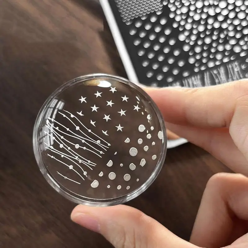 Polka Dot Star Nail Stamping Plate Nail Art Stamp Template Stripe Line Pattern Manicure Printing Stencil Nail Decorations Tools