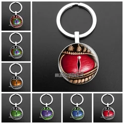 Eye Ball  Keychain High Quality Dragon Eye Glass Cabochon Key Ring Cool  Key Holder for Men Wholesale