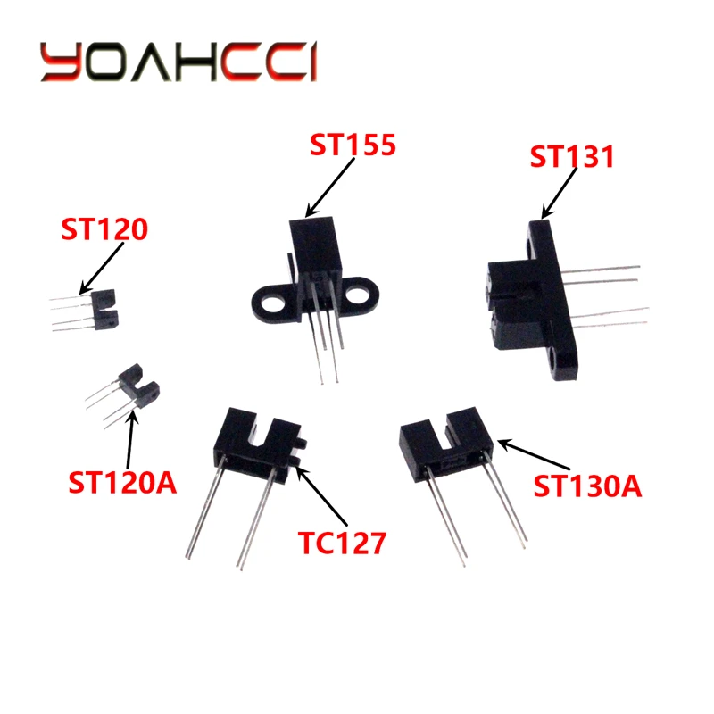 10/pieces ST130 ST120 ST131 ST155 ST127 Telescopic photoelectric switch Slot optocoupler photoelectric sensor