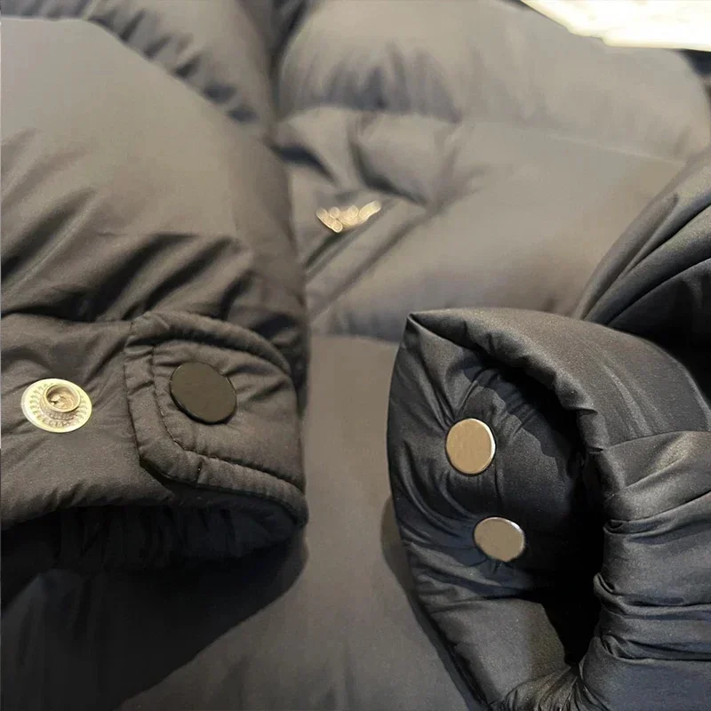 New 2024 Top Luxury Men\'s Long Down Jacket Winter Goose Coat Casual Warm Hooded High Street Coats