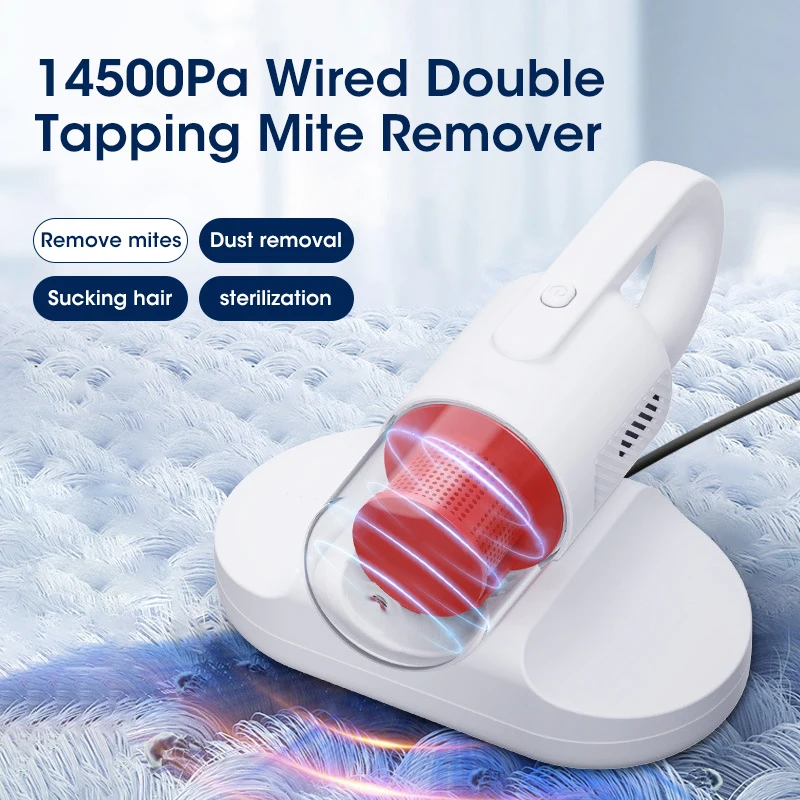 14500Pa Wired Vacuum Mite Remover Bed Mattress Removal Vacuum Cleaner for Pillow Sheets Sofa Stuffed Toy 100‑240V EU US