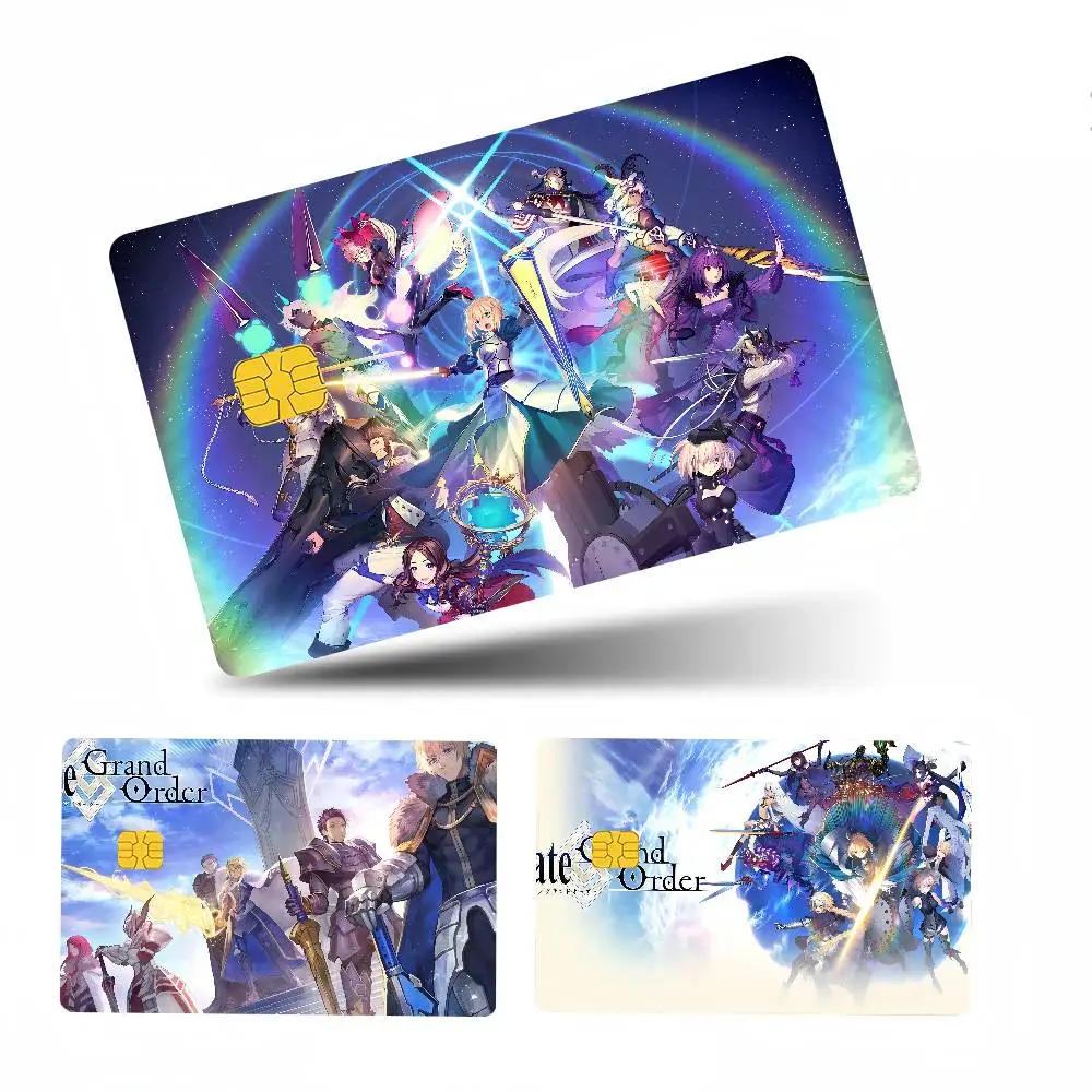 Fate Grand Order Anime 1 Set Of 4 Pcs Credit Card Skin Stickers For VISA Bank Card Waterproof Sticker Anti-scratch Women Gift