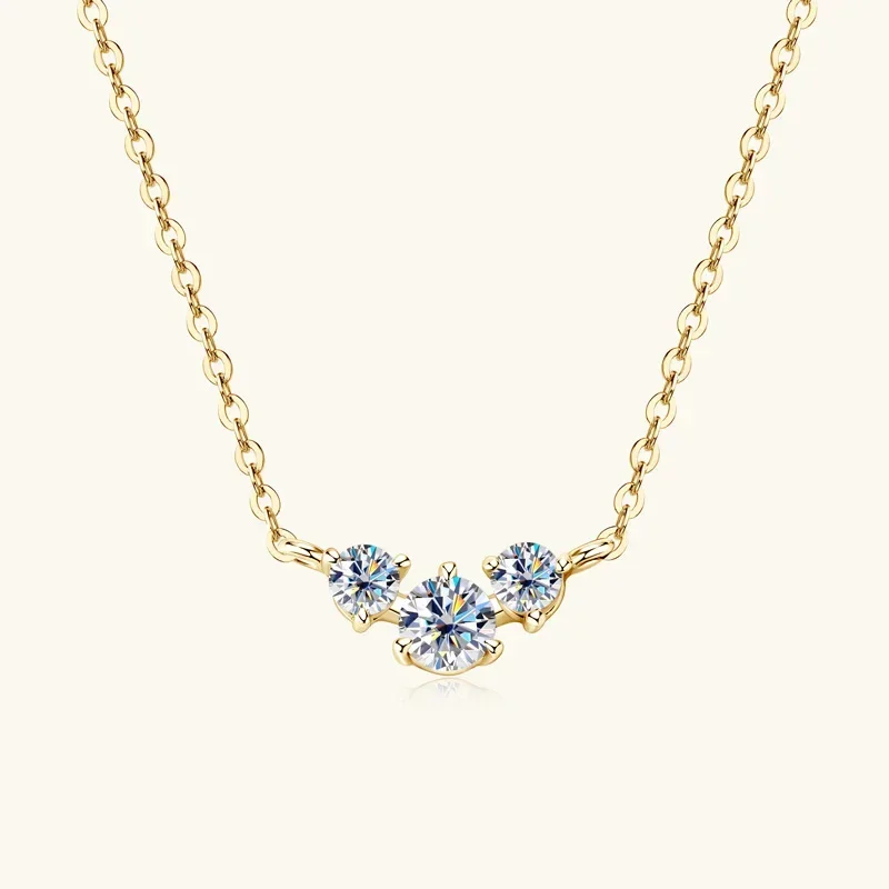 

4mm D Color Moissanite Necklaces Diamond Pendant For Women GRA Certified 925 Sterling Sliver Wedding Fine Jewelry Gift
