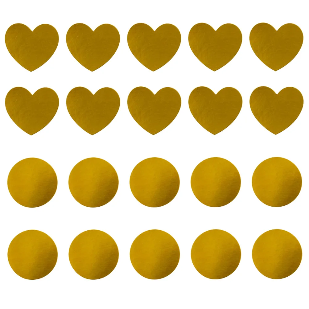 

20 Sheets Gold Foil Stickers Gift Practical Seal Paper Diy Labels Biscuit Envelope Bag Sealing