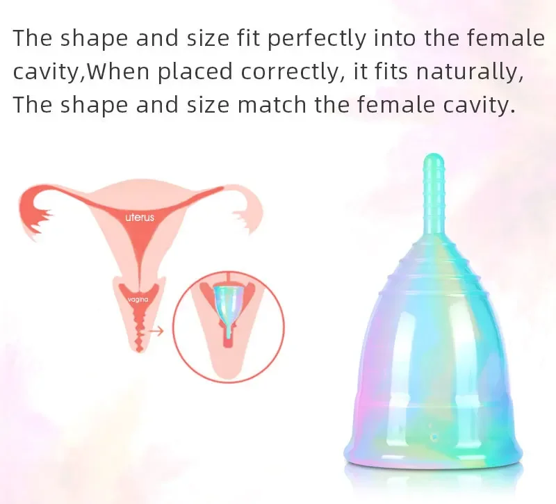 1Pcs Women Menstrual Cup Period Cup Medical Grade Silicone Feminine Hygiene Menstrual Silicone Medica Reusable Menstrual Cup