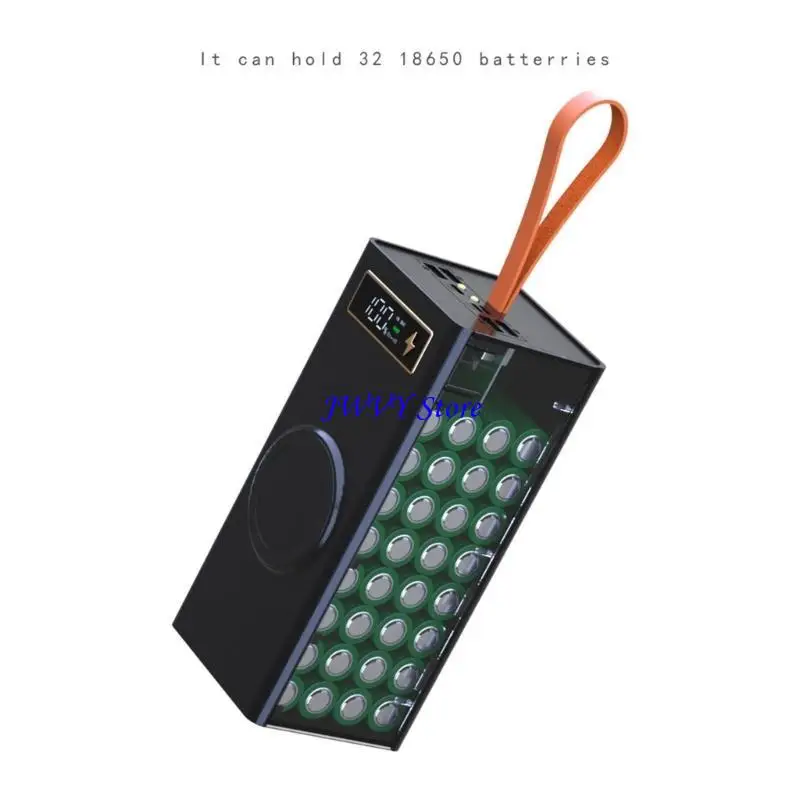 573A User Friendly Battery Case with Display 32x18650 DIY Outer Pack