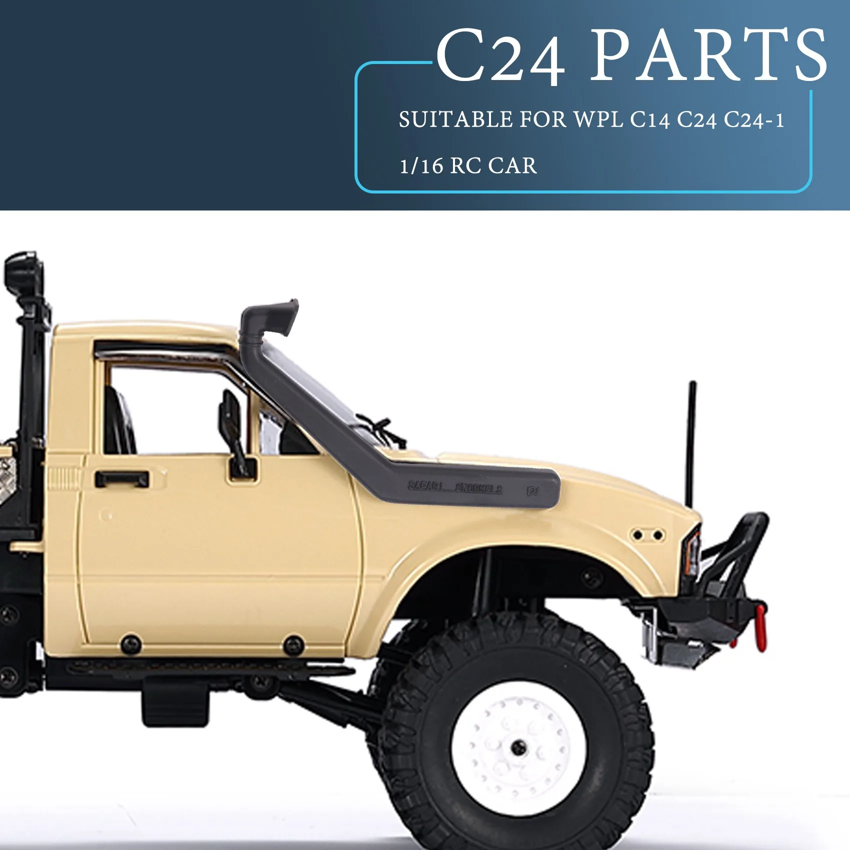 Simulación de Safari, snorkel, decoración de tubo para vadear, para WPL C14 C24 C24-1 1/16 RC, piezas de mejora de coche, accesorios