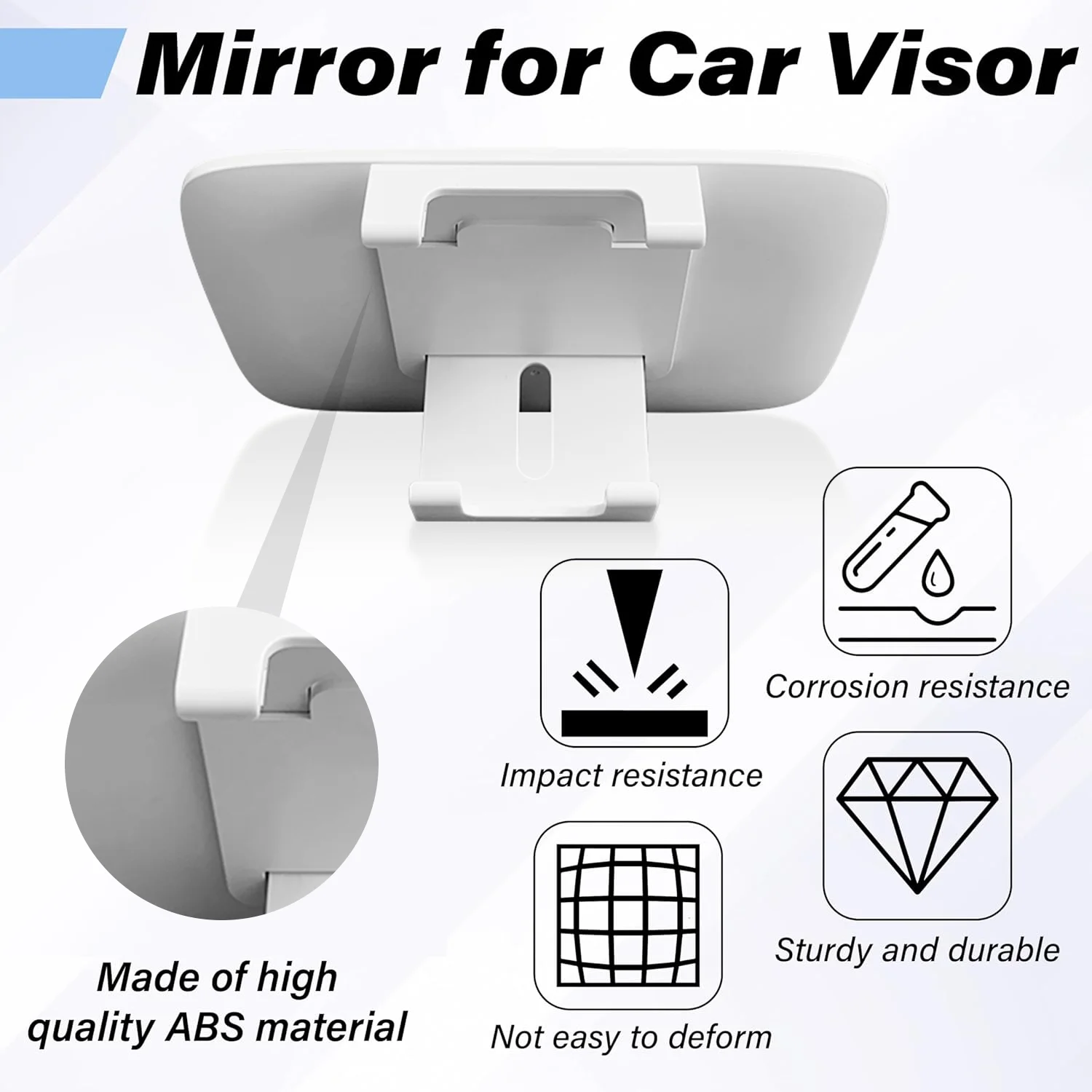 Lusterko samochodowe na osłonę przeciwsłoneczną, lusterka kosmetyczne z klipsem, lusterko kosmetyczne HD do wnętrza samochodu, uniwersalne lusterka na osłonę przeciwsłoneczną do ciężarówek
