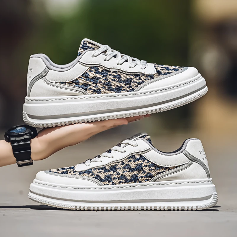 

Men's Low-top Sneakers, Anti-slip and Wear-resistant Thick-soled Student Sports and Casual Shoes, Breathable Fabric Men's Shoes