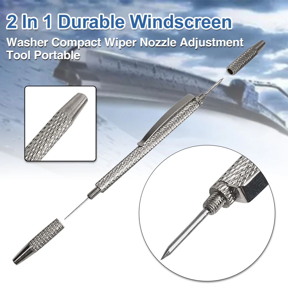 2 In 1 Durable Windscreen Washer Compact Wiper Nozzle Adjustment Tool Portable