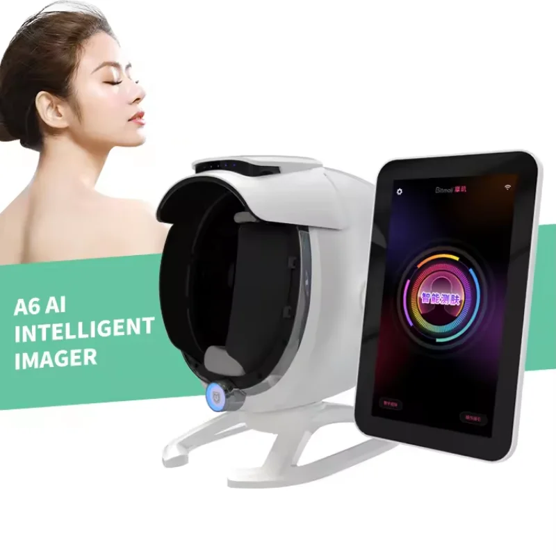 Newe A6 3D Skin Scanner Care Facial Analyzer Machine Portable Face Camera Testing Detector AI Magic Mirror Skin Analysis Machine