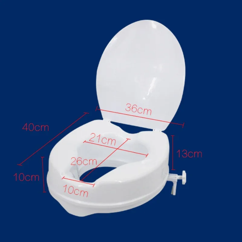 Toilet Seat Lift Safety Height Elevated for Elder Pregnant Women Disabled Seat with Cover Bathroom Toilet Booster Pad