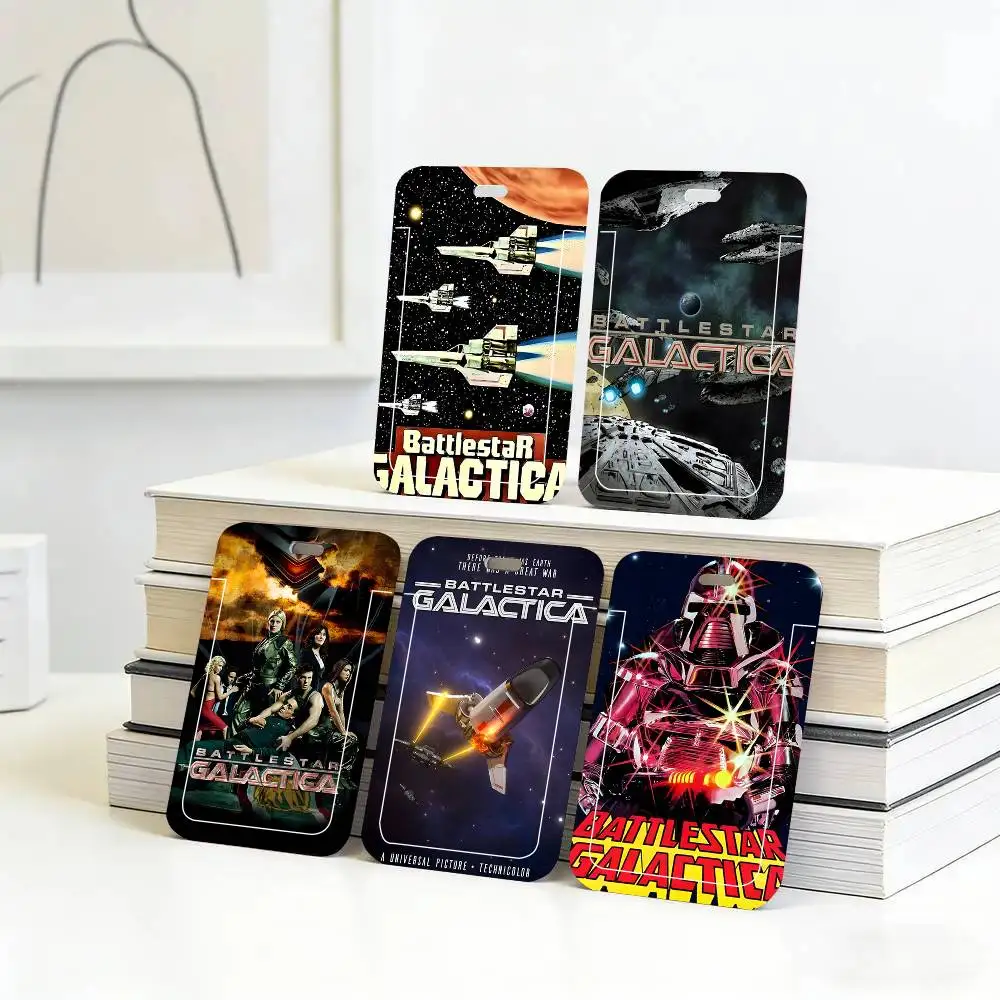 1pc Military Science Fiction Movie B-Battlestar Galactica ID Card Sleeve School Card Access ID Card Protective Sleeve Easy Push
