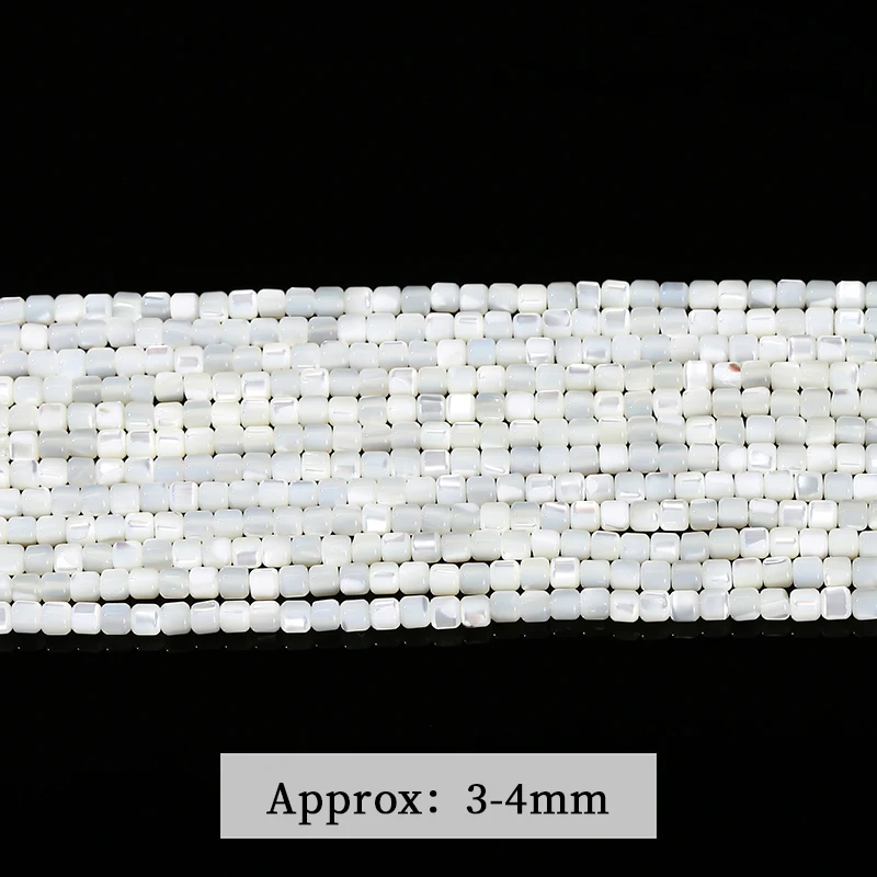 4*4mm Natural White Shell Beads Mother Of Pearl Cylindrical Shape Bead For Jewelry Making Diy Necklace Bracelet Accessory