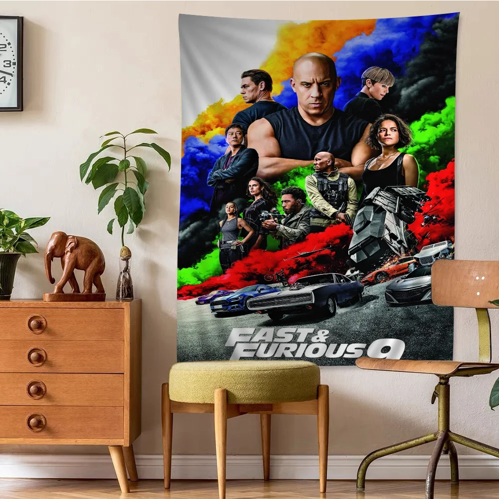 Fast Furious Movie Cartoon Tapestry Bohemian Wall Tapestries Mandala Wall Hanging Sheets