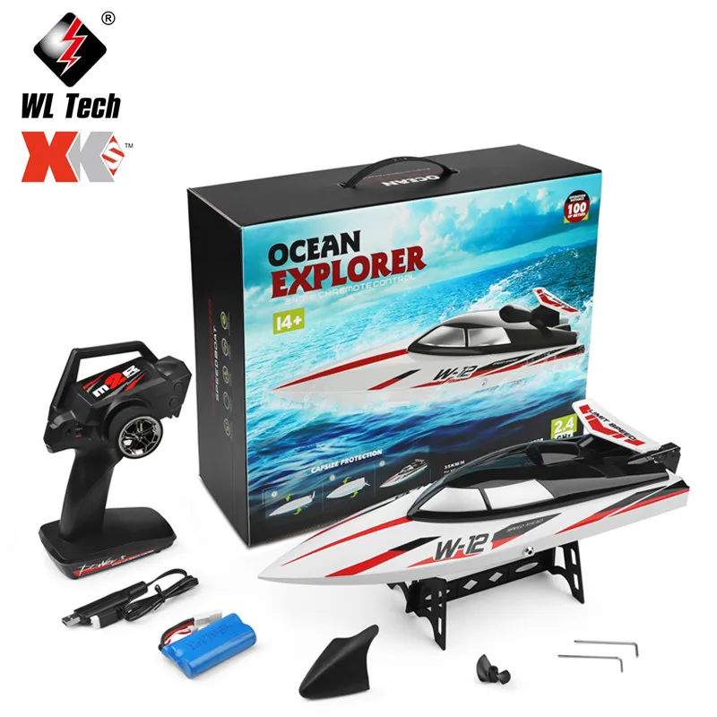 WLtoys WL912-A RC boat Simulation wireless high-speed 2.4G remote control boat anti-roll remote control speedboat