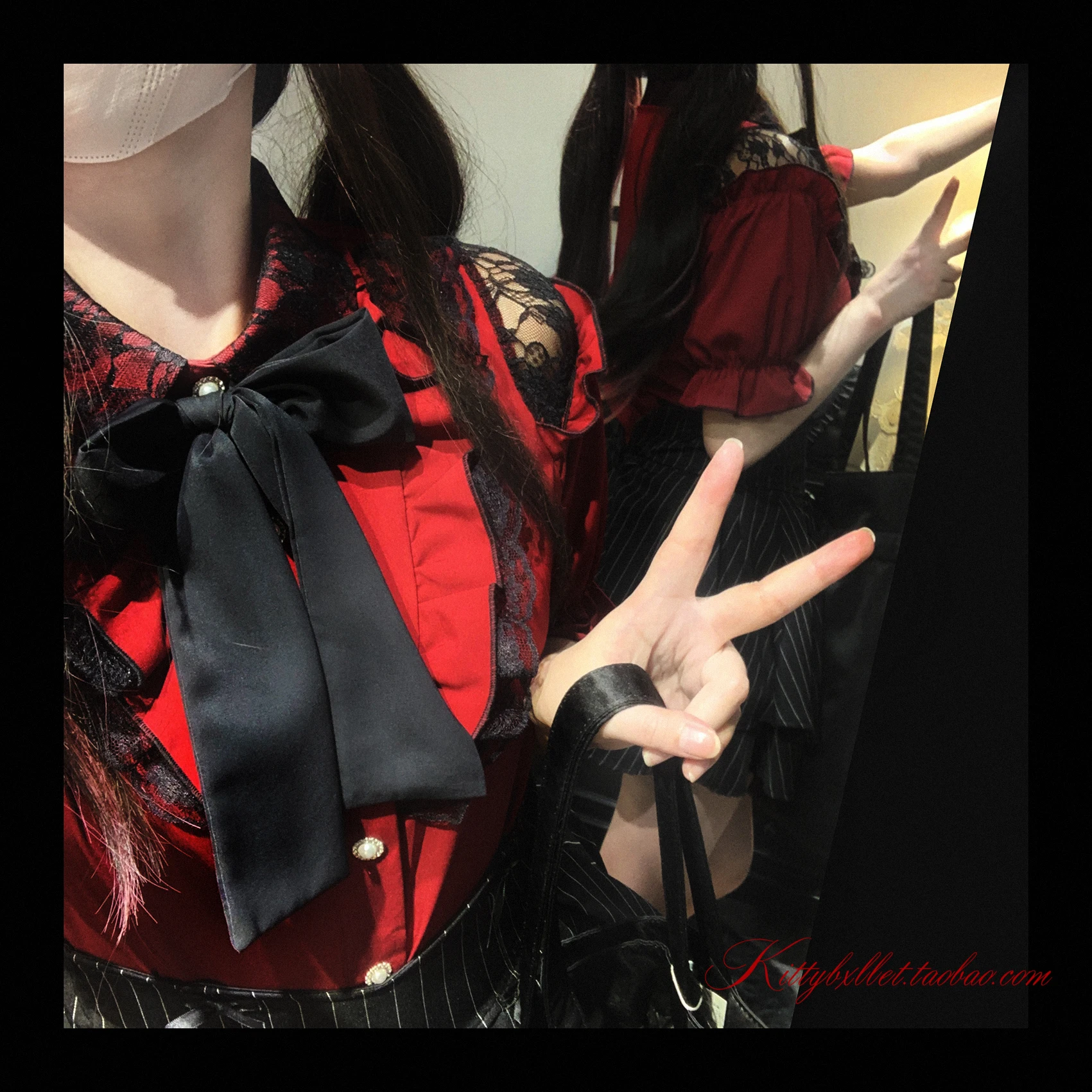 Japanese Mines Mass-produced Blouse Lace Off-shoulder Short-sleeve Bow Single-breasted Sweet Versatile Lolita Shirts Tops Women