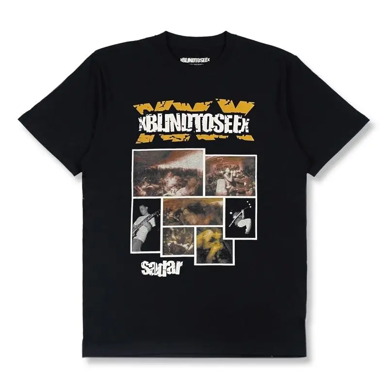 【Biasa/Uniseks/COD】 BLIND TO SEE - 20TH YEARS SADAR BLACK Universal untuk pria dan wanita Kaos-Shirt