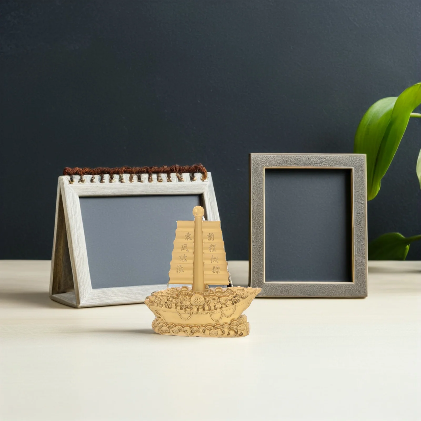 

Alloy Miniature Gold Sailboat Decor Nautical Tabletop Sculpture Office Home Inspirational Good Luck Ornament Sailboat Decor