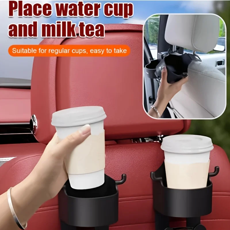 Car Back Seat Hook Hanging Storage Drink Cup Phone Holder Stand Lazy Rear Seat Headrest Bracket For All Phones Bags Umbrella Key