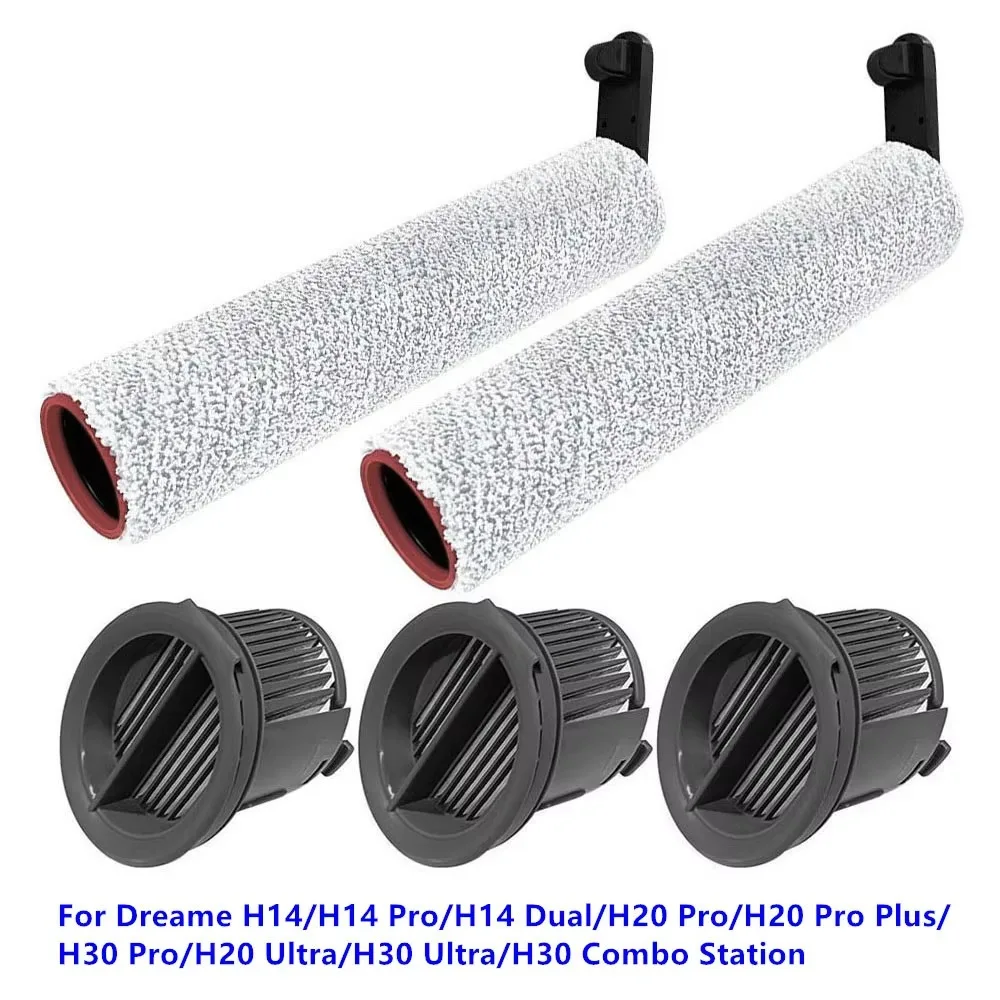 

For Dreame H14/H14 Pro/H14 Dual Roller Brush Hepa Filter For Dreame H20 Pro/H20 Pro Plus/H30 Pro/H20 Ultra/H30 Ultra