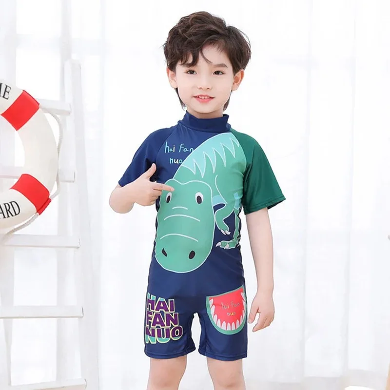 UV Baby Boy Swimsuit One Piece Swimming Jumpsuit Ruffles Bathing Suit SPF 50 Long Sleeve Kids Swimwear for Girls 3-10 Years