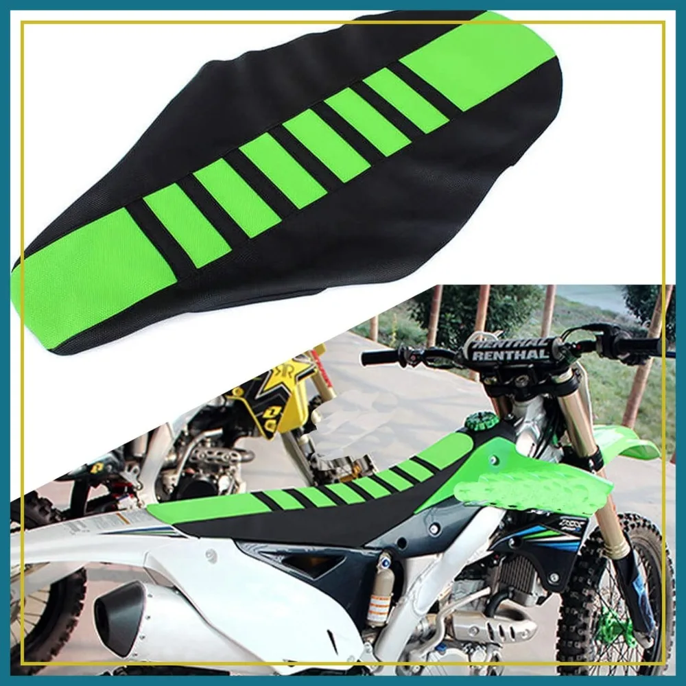 

Universal Gripper Rubber Dirt Bike Seat Cover for KX65 KX85 KX450F KX250 Soft Pit Bikes (Green)