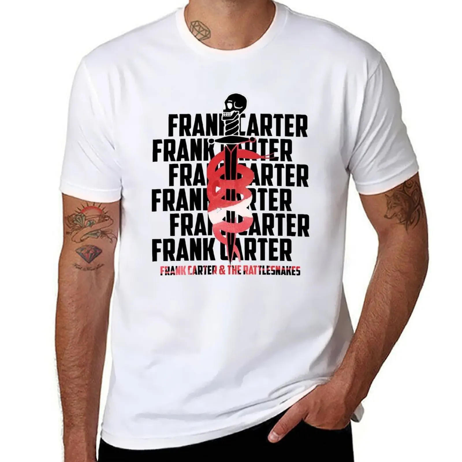 

FRANK CARTER, Red Emblem T-Shirt graphic shirts quick-drying Anime t-shirt tee shirts for men