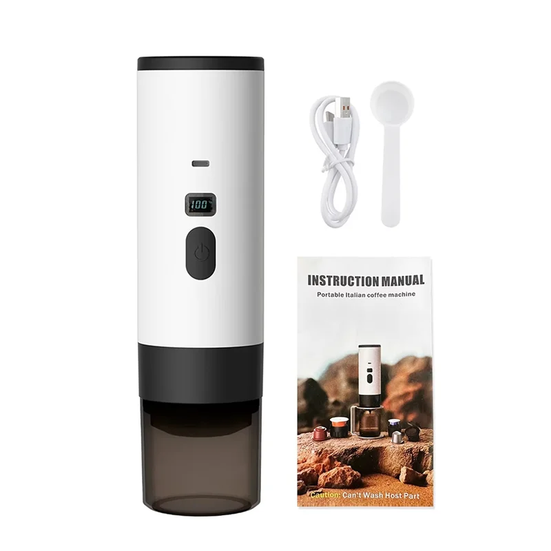 

A05G-Portable Espresso Coffee Machine Wireless, Electric For Car Use Compatible With Powder