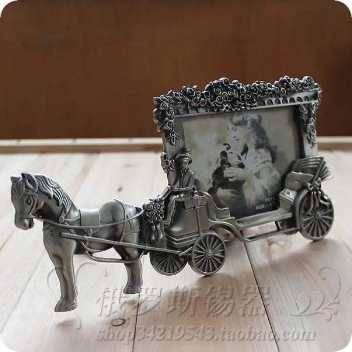 Home Furnishings, Retro and Antique, European Court Photo Frame, Russian Tin Photo Frame, Carriage Photo Frame