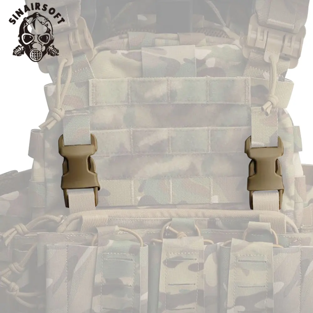 2pcs SRB Side Release Buckle Quick Attach Surface Mount Tactical Chest Rig Gear MOLLE PALS Webbing Hunting Vest Accessories