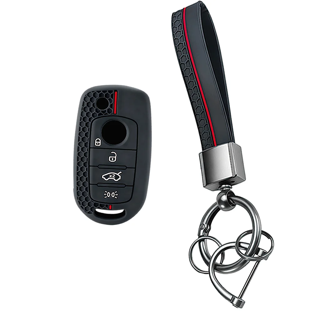 Funda de Silicona para Llave de Coche Fiat Egea 500X Toro Tipo Cronos, Dodge Neon Skin 2015 2016 2017 2018