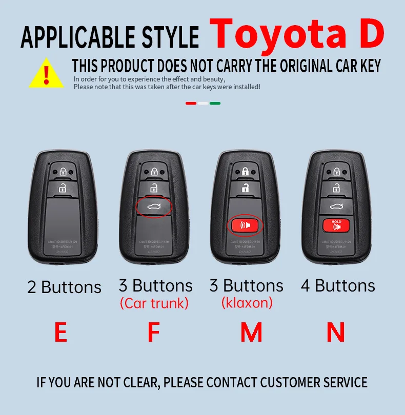 Car Remote Key Case Cover Shell Fob For Toyota CHR Camry Corolla RAV4 Highlander C-HR Prius Land Cruiser Prado Auto Accessories