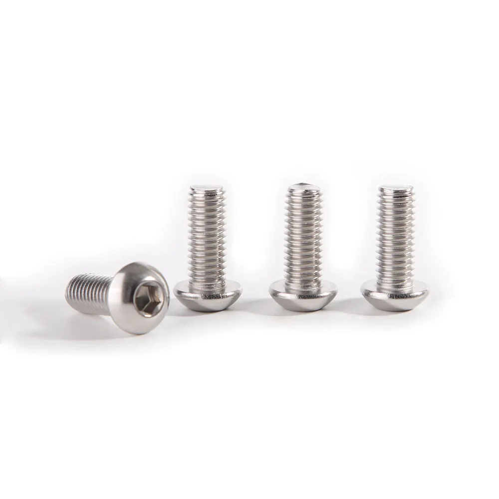 ISO7380 A2-70 304 Stainless Steel Hex Socket Round Button Head Allen Bolt Screw M2 M2.5 M3 M4 M5 M6 M8 M10 M12