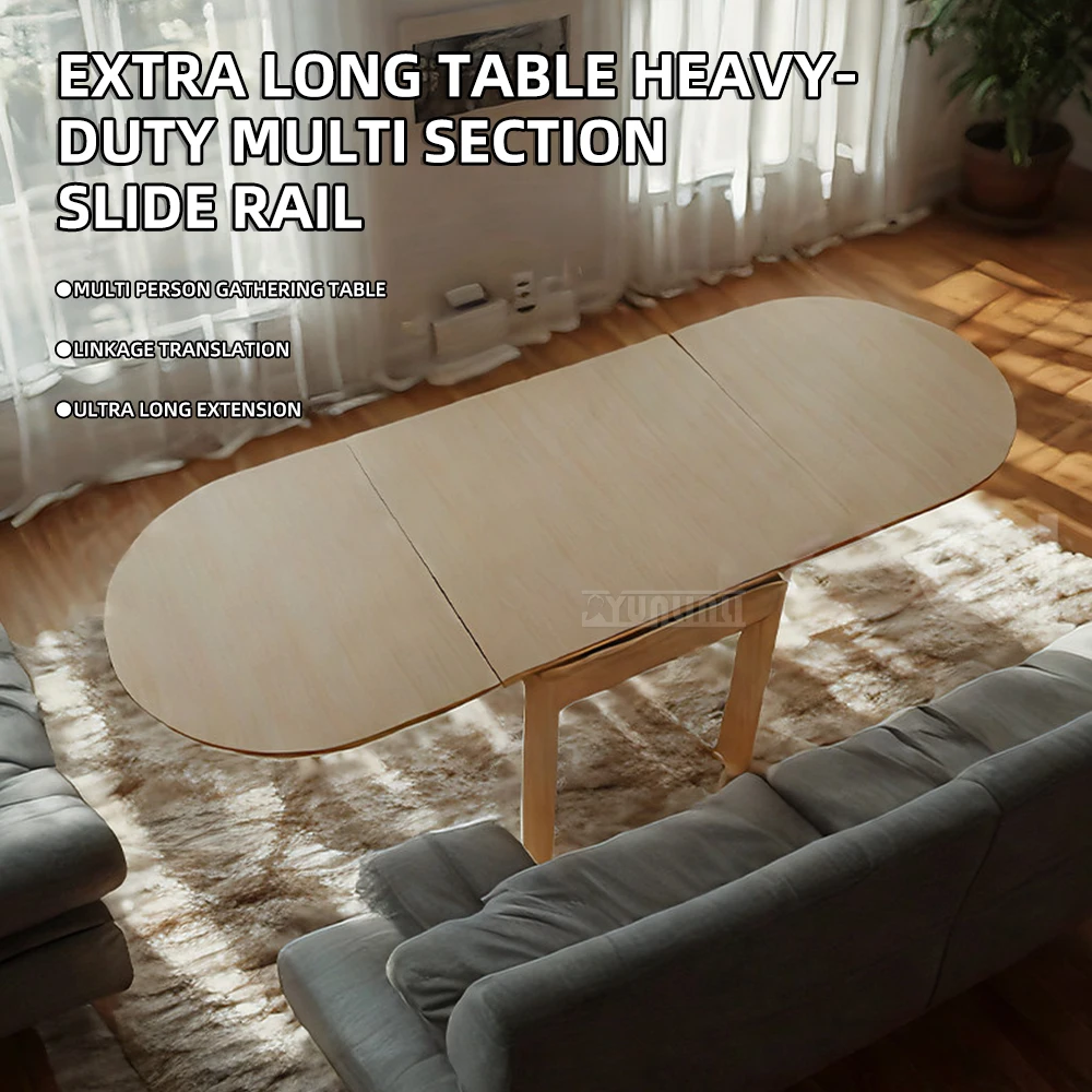 3-Meter Heavy Duty Telescopic Table Slide Rail, Extendable Desk Mechanism for DIY and Furniture Making