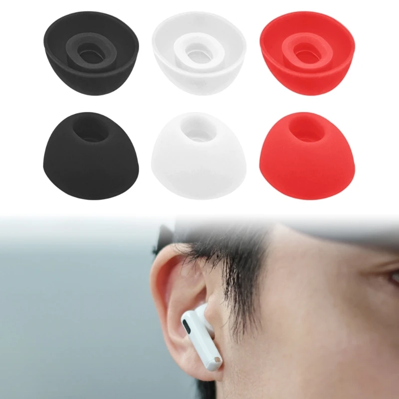 3Pairs Silicone Ear DIPS CAPAS EARBUSOS PARA OS EARENDONOS ROUCO ROUTO REDUÇÃO ROUCO PARA FIXA CONFEITAÇÃO D2RC