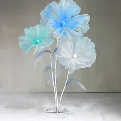Large Wedding Decor Yarn Flower Artificial Silk Yarn Daisy Flowers Garden Wedding Road Lead Flower T Stage Layout Window Display