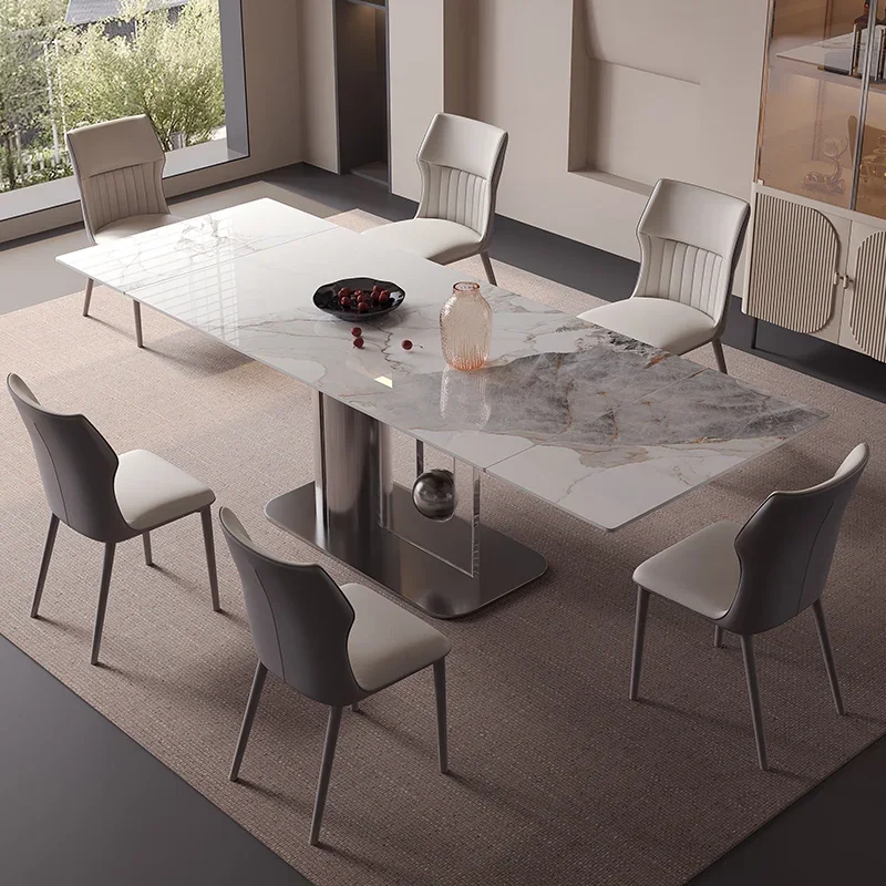 Adjustable Dining Table, Light Luxury, Small Household, Rectangular, High-end Dining Table