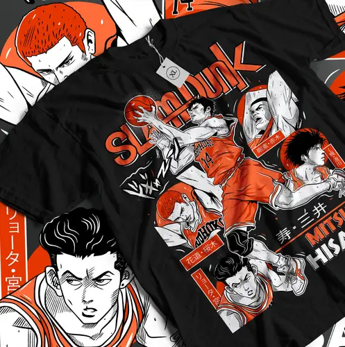 Camiseta Slam Dunk Hisashi Mitsui baloncesto deporte arte Anime regalo camisa todas las tallas
