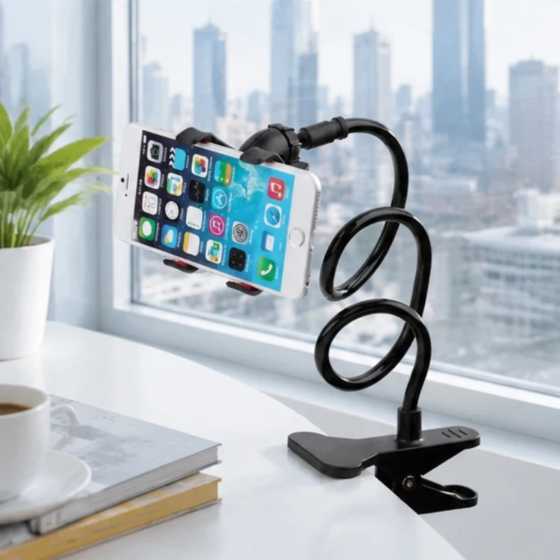 

2PCS Flexible Long Arm Phone Holder, Adjustable Lazy Mount Bracket for Bedside and Desktop, Universal Mobile Stand for iPhone