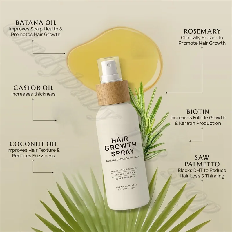 Hair Growth Oil Spray Moisturizing Control Oil Smooth Hair Nourishing Scalp Improving Hair Falling Condiment 100ml