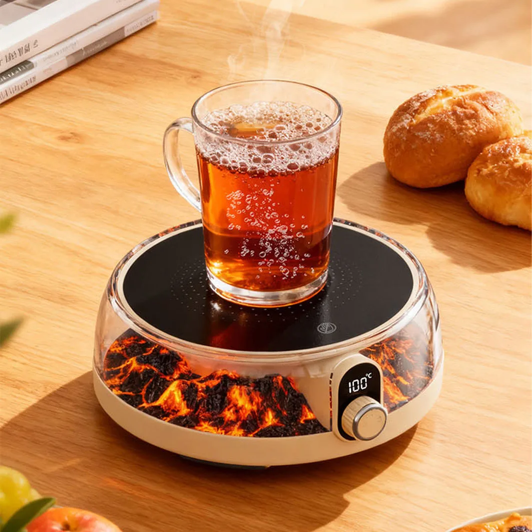

300W Cup Heater Coffee Mug Warmer 100°C Heating Pad Hot Tea Maker Smart Warmer Coaster Electric Hot Plate with Ambient Ligh 220V