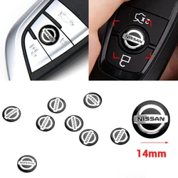 5/10pcs 14mm Car Remote Key Fob Emblem Badge Radio button Sticker Replacement For Nissan Nismo Tiida Teana GTR Almera Qashqai