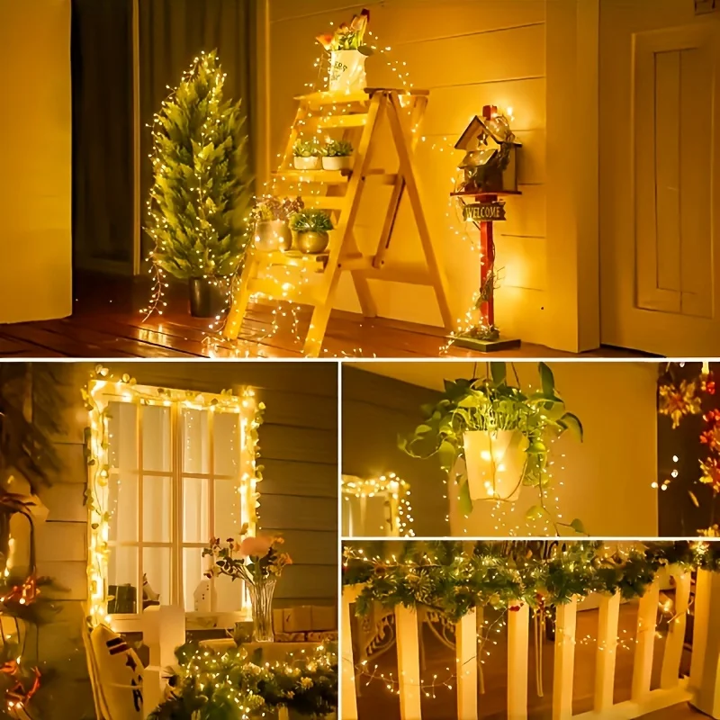 Soft Flexible Branch Fairy Icicle Lights LED Twinkle String Light Bedroom Wall Coffee Table Xmas Tree Home Aesthetic Decor