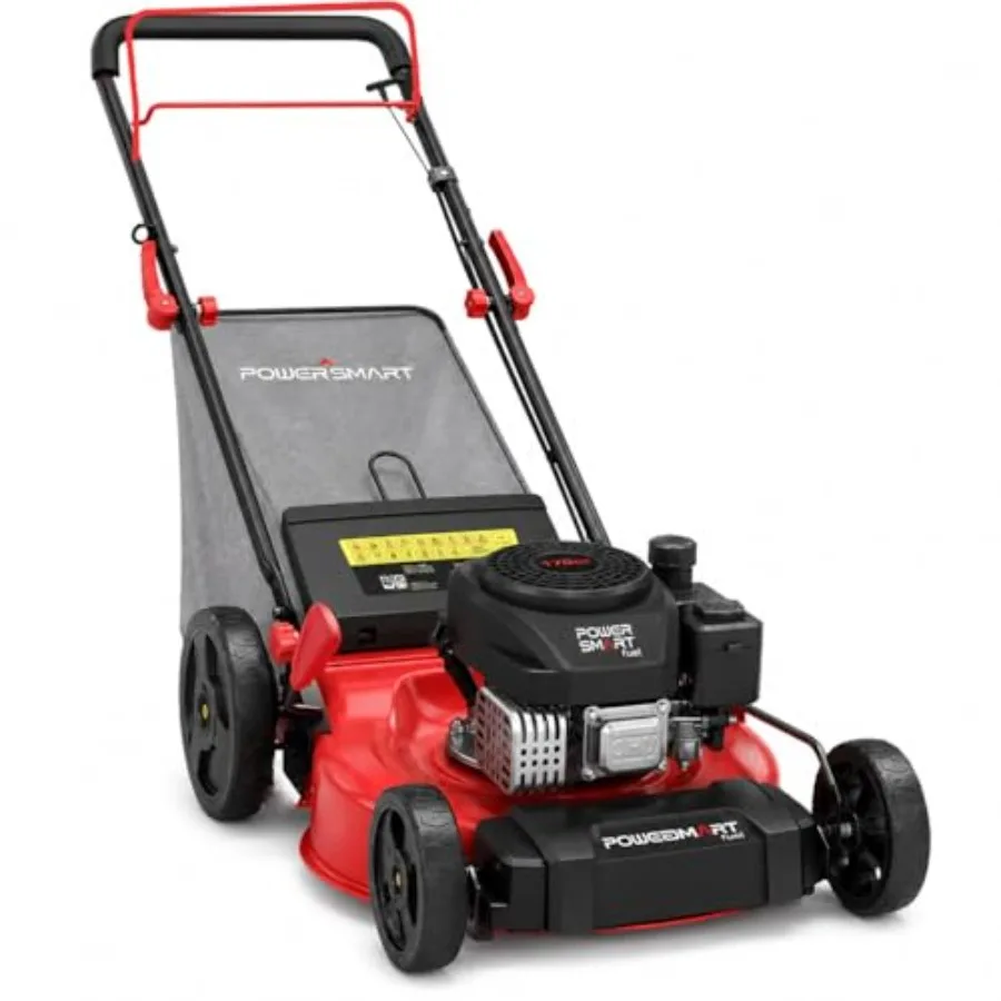 21-Inch 3-in-1 Gas Self-Propelled Lawn Mower, 170CC OHV Engine, Bagging/Mulching/Rear Discharging, 6 Cutting Heights, Durable S