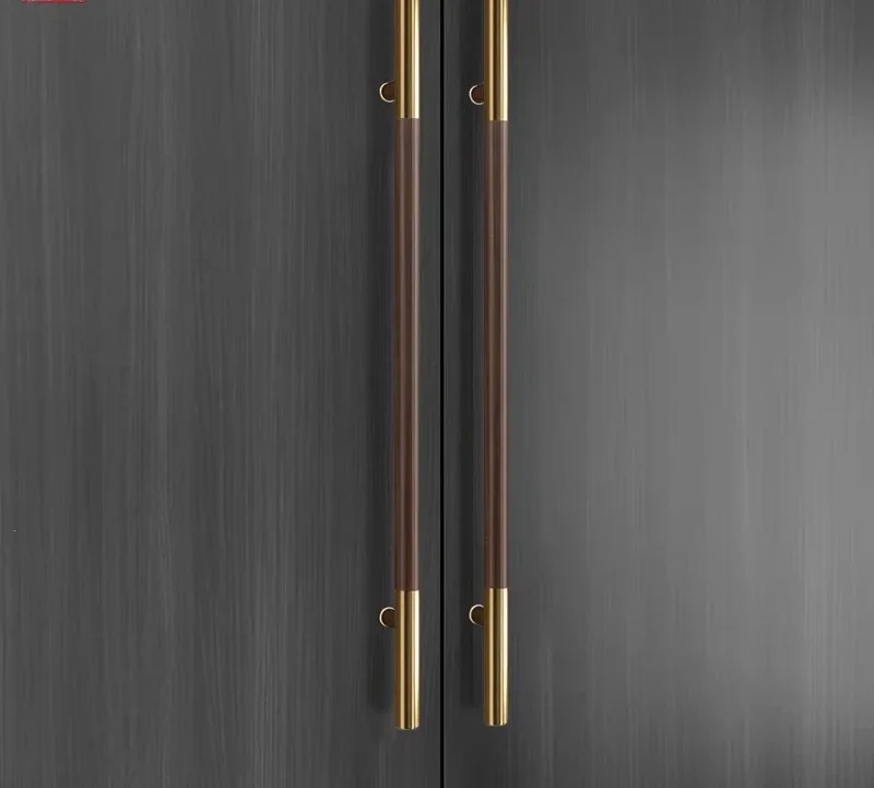 Solid Wood Glass Door Handle, Log Shop Store, Office Conference Room, Folio Wooden