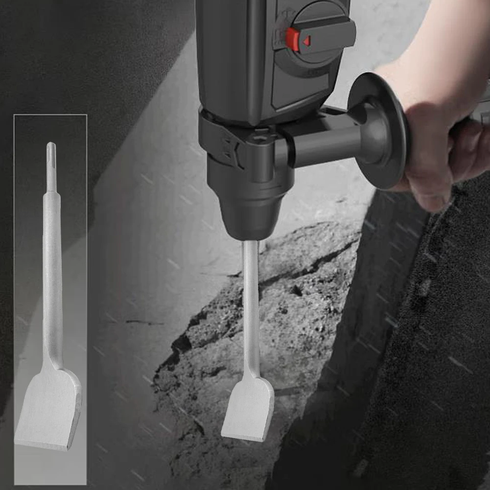 

SDS Plus Bent Tile Chisel 75/100mm Wide Electric Hammer Drill Chisel Tool Heavy Duty Curved Carbide Chisel for Electric Hammer