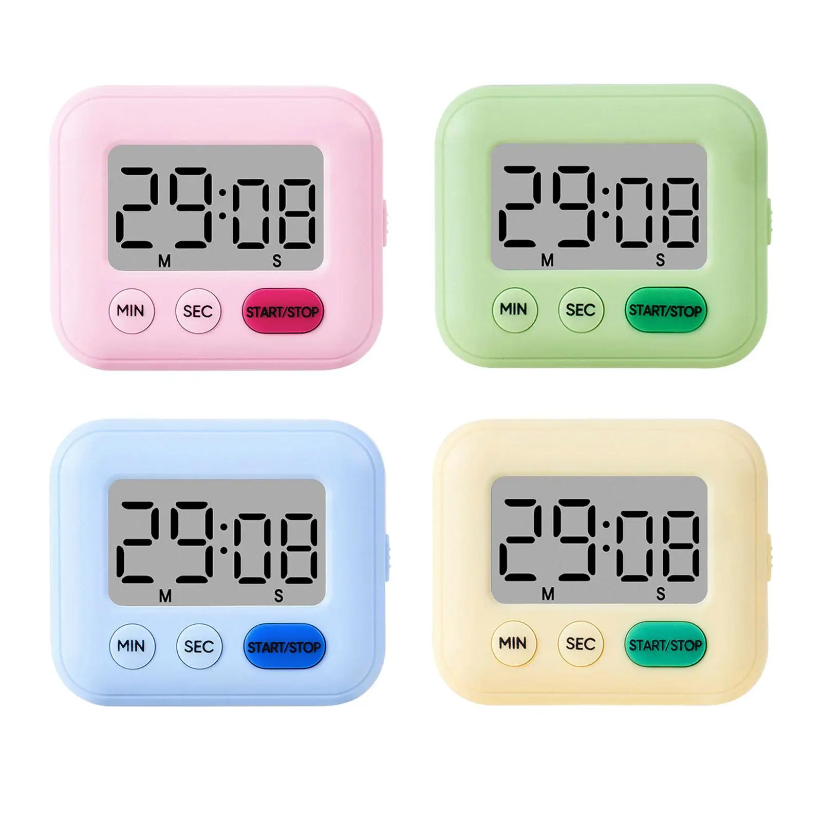 Cooking Timer Reminder Tools LCD Display Timing Clock Kitchen Timer for Cooking Classroom Timer for Games Office Sports Baking