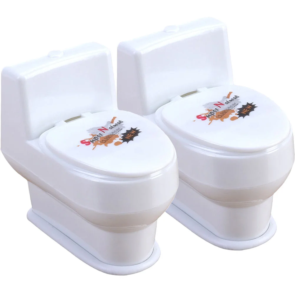 

2 Pcs Fake Juguetes Gift Toy Miniature Toilet Funny Stuff Pranks Plastic Stress